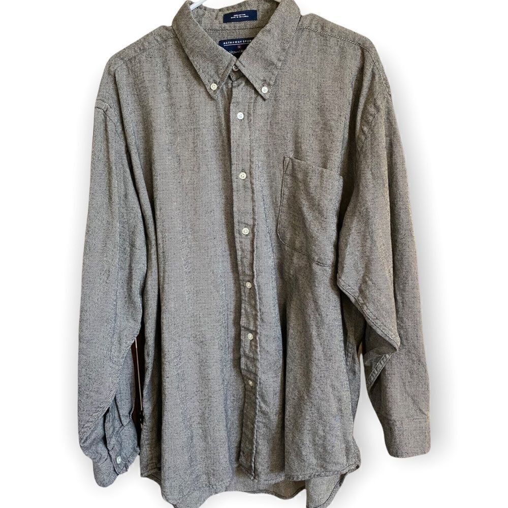 Hathaway Sport (XL) Tweed Long Sleeve Button Down